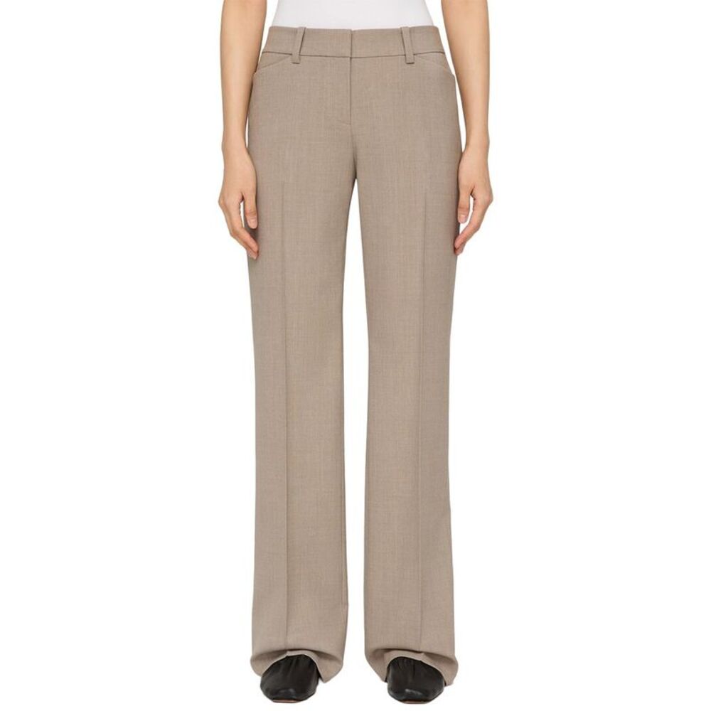 Lafayette 148 New York Womens  Plus Reade Mid Rise Wool-Blend Straight Leg Pant